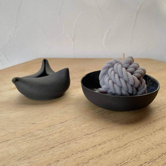 Duftkerze - Duftkerze Knoten + Schälchen klein