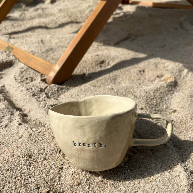 Mug, Tasse, Kaffeetasse, Keramiktasse -  Tasse Sand Breath