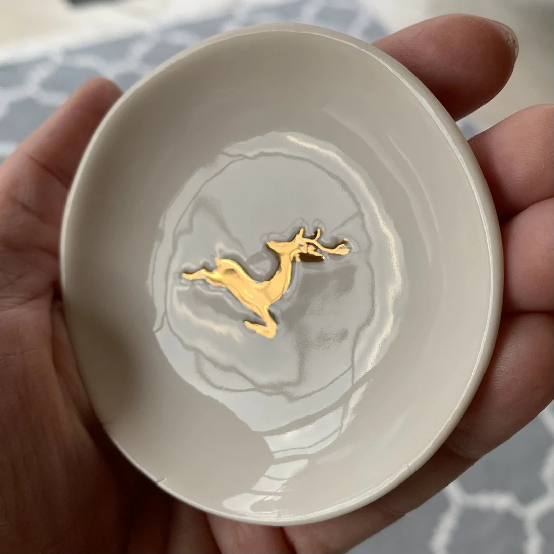 Schmuckschale -  Schmuckschälchen Hirsch Grand Flüh Gold